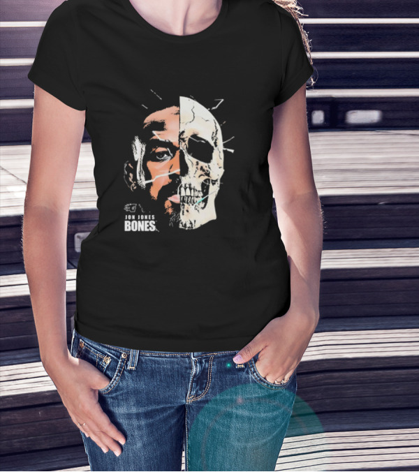 Jon Jones Bones UFC Split Face Skull T-Shirt