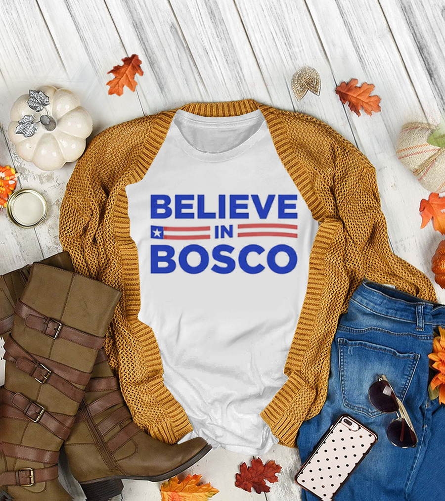 BELIEVE IN BOSCO Star Stripes American Motif T-Shirt