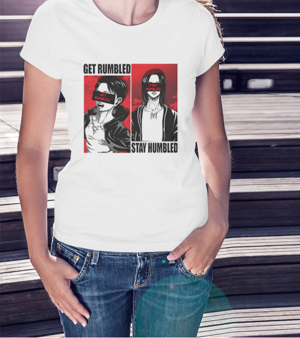 Get Rumbled Stay Humbled Attack On Titan Manga Characters T-Shirt