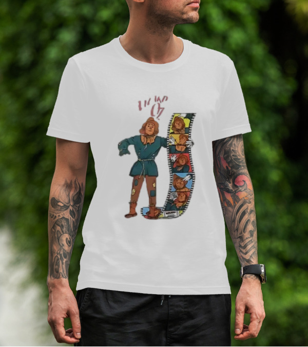 Scarecrow Filmstrip Wizard Of Oz Pop T-Shirt