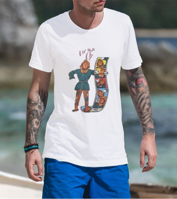 Scarecrow Filmstrip Wizard Of Oz Pop T-Shirt
