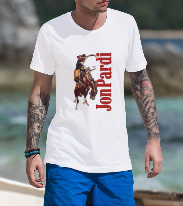 Jon Pardi Cowboy Riding Bronco Wild West T-Shirt