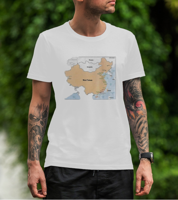 Terrible Maps West Taiwan Parody Map T-Shirt