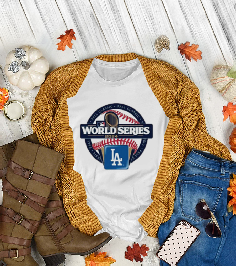 Los Angeles Dodgers 2024 MLB World Series Fall Classic Logo LA T-Shirt