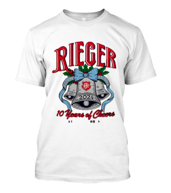 Rieger 2024 Holiday Edition 10 Years Of Cheers Christmas 1871-2014 T-Shirt