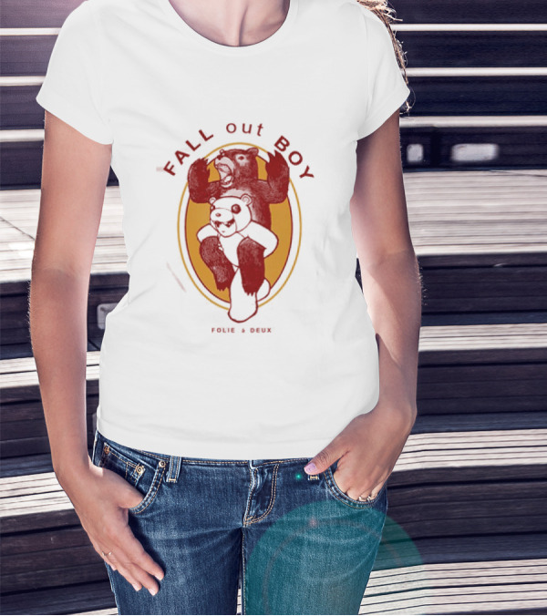 FALL OUT BOY FOLIE À DEUX Bear And Panda T-Shirt