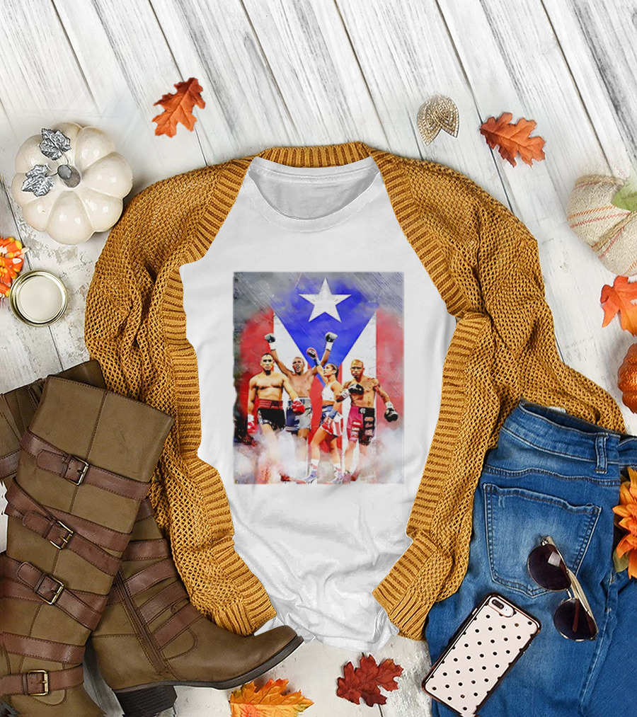 Amanda Serrano Puerto Rican Boxing Legends with Flag T-Shirt