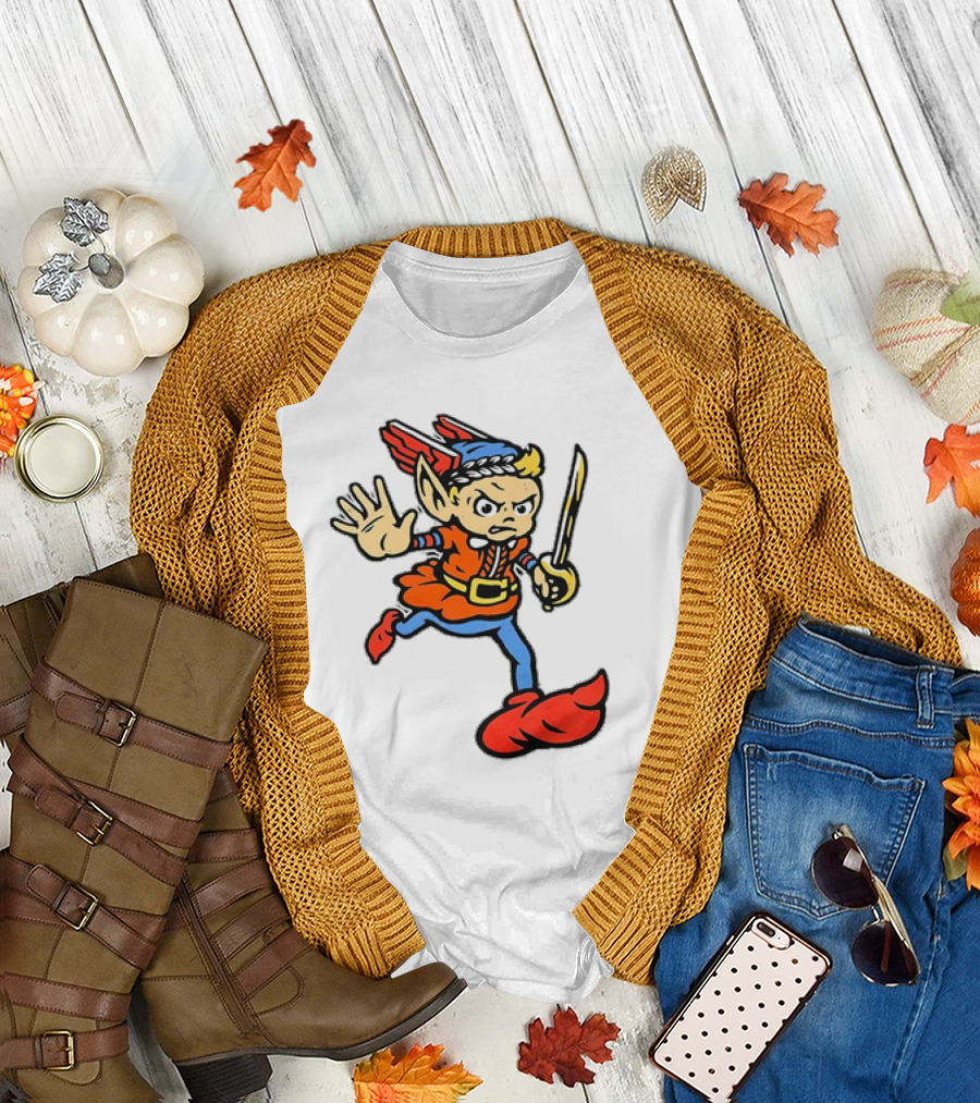 Cleveland Guardians Cartoon Baseball Mascot T-Shirt