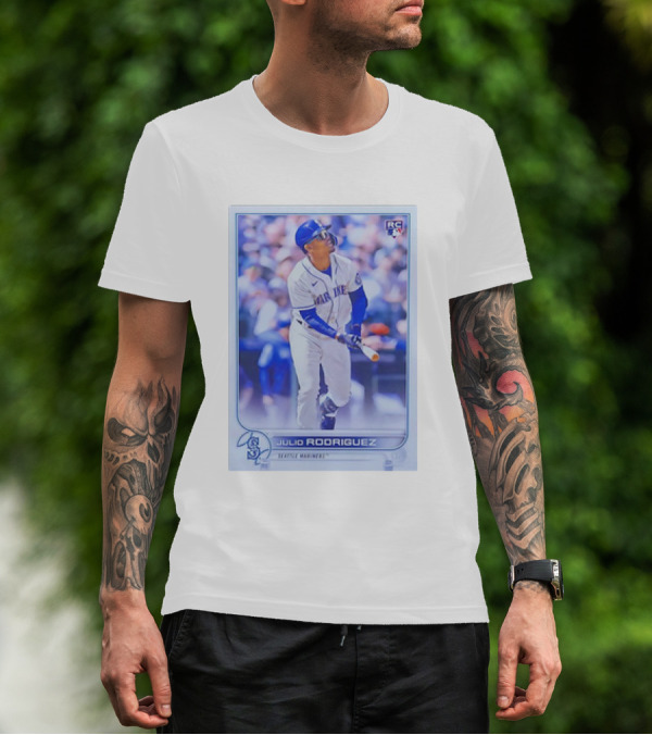 Julio Rodriguez RC Seattle Mariners MLB Baseball Card T-Shirt