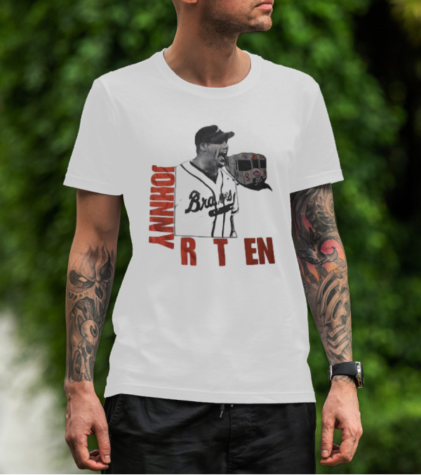 Johnny Rotten Braves Mets Subway Mashup Vintage T-Shirt