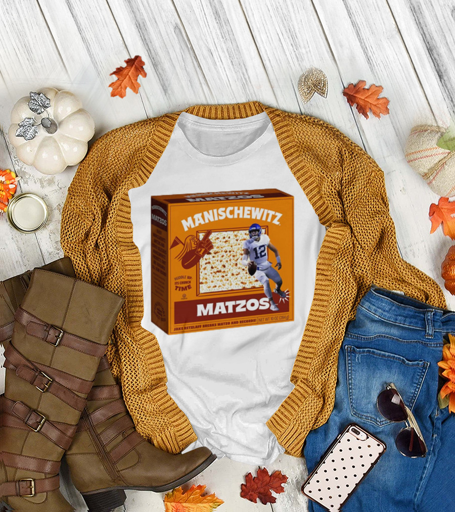 Manischewitz Matzos Jake Retzlaff Breaks Matzo and Records BYU Cougars Matzo Crunch Football T-Shirt