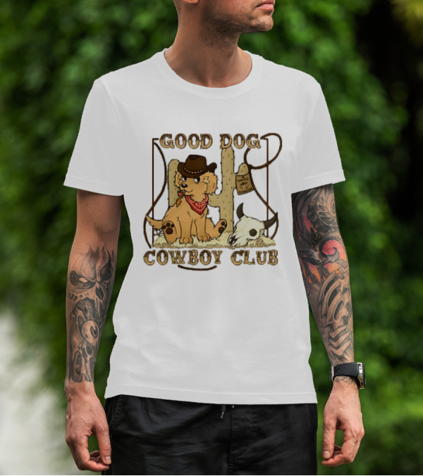 Good Dog Cowboy Club Cactus And Skull T-Shirt