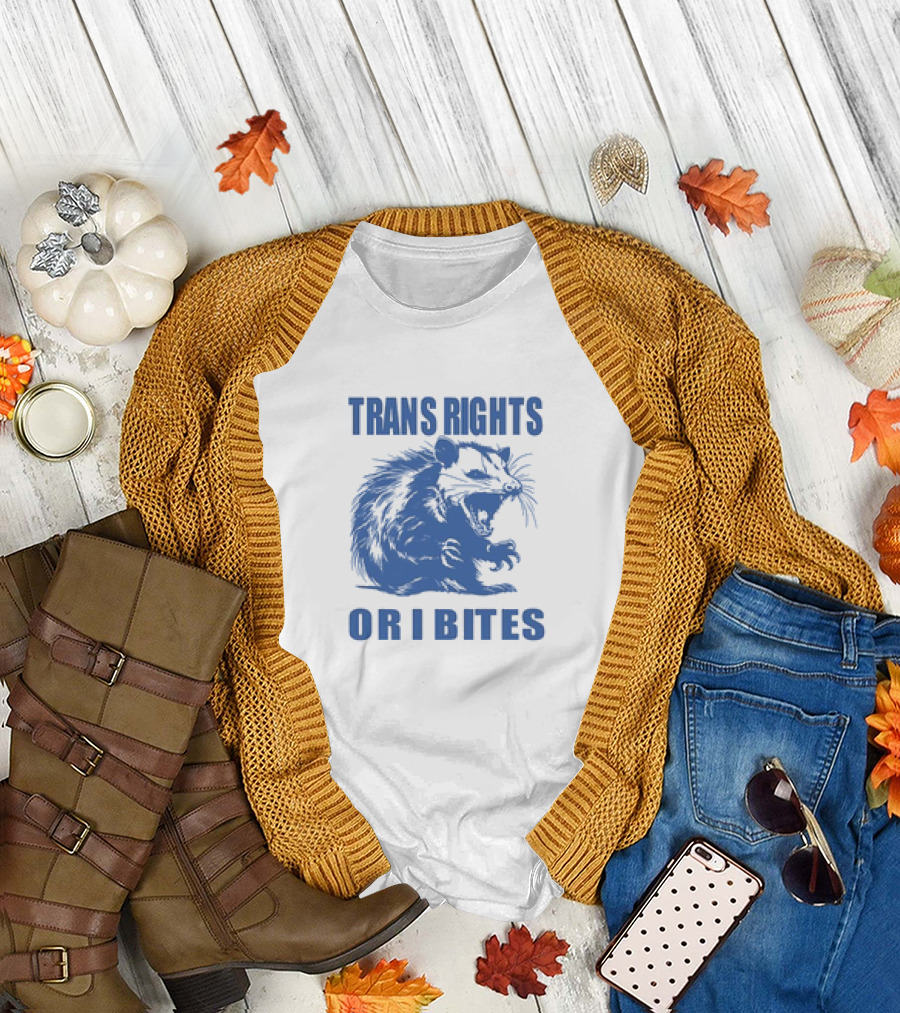 TRANS RIGHTS OR I BITES OPPOSUM RETRO T-Shirt