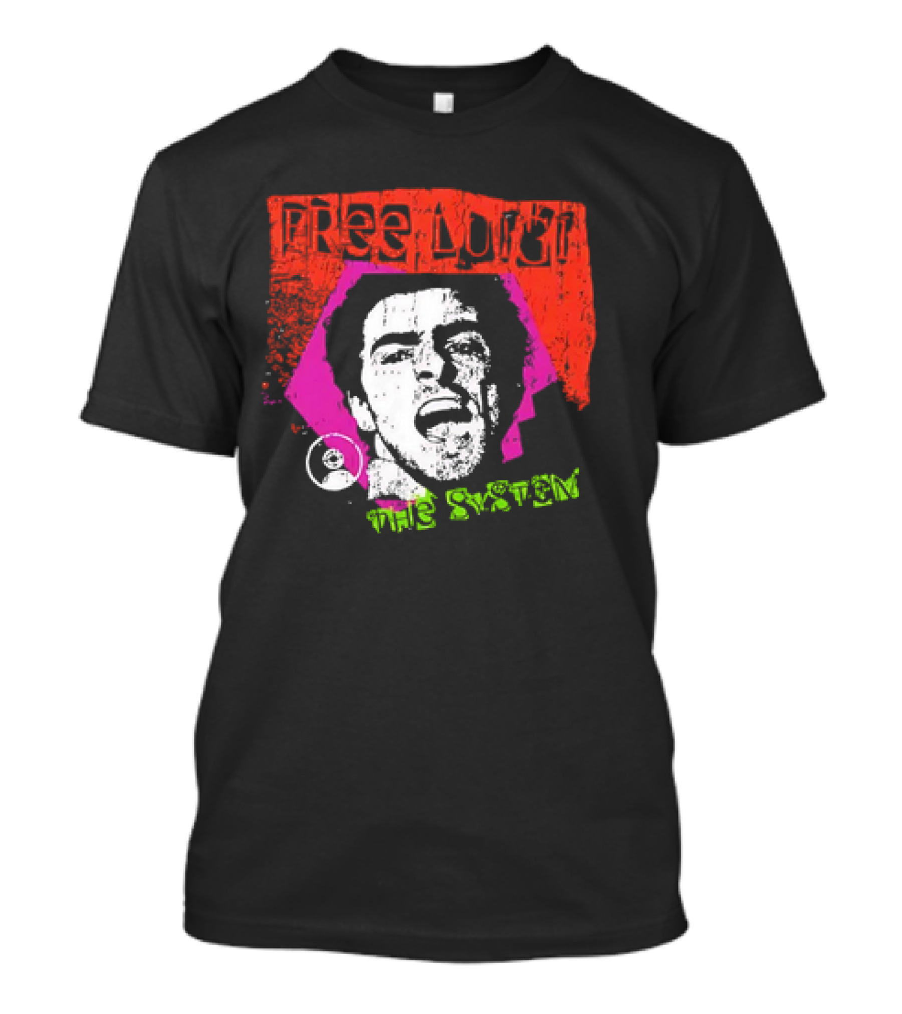 Free Luigi The System Portrait Bold Expression T-Shirt