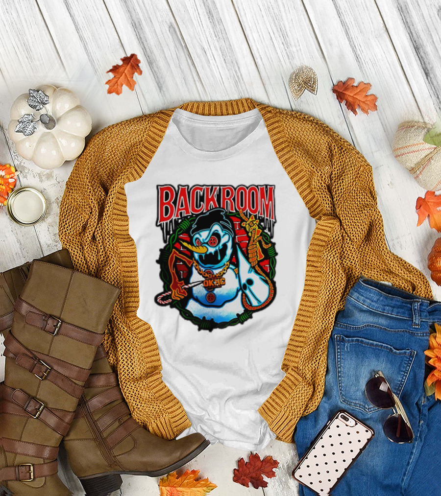 Backroom OKHC Hardcore Snowman Holiday T-Shirt