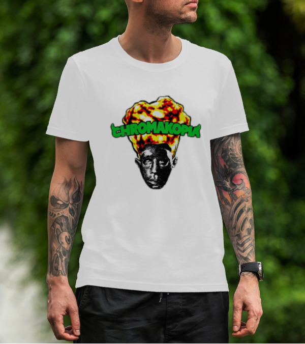Chromakopia Flaming Head Abstract T-Shirt