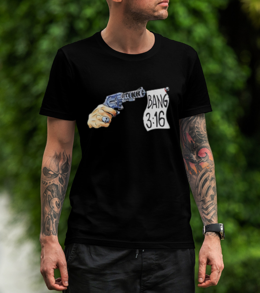 Bang 3 16 Off The Rope Gun Cartoon T-Shirt
