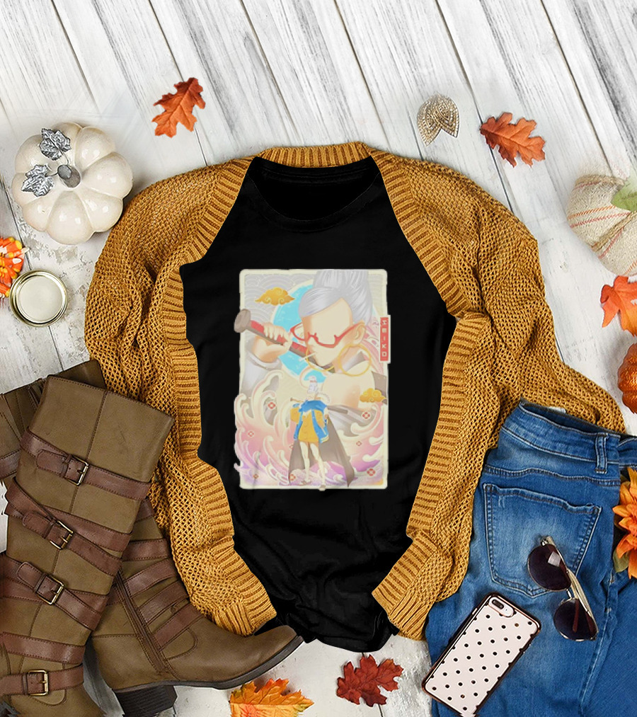 Seiko Ayase Dandadan Character with Vibrant Colors and Artistic Elements T-Shirt