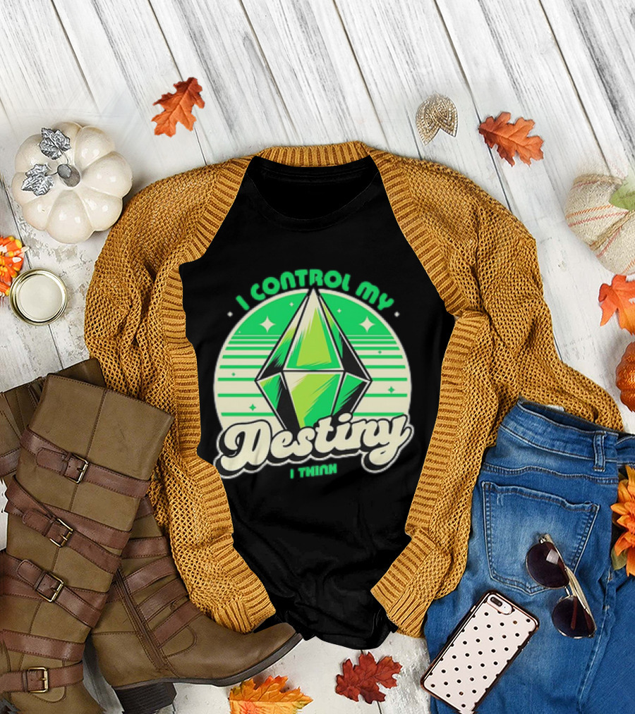 I Control My Destiny I Think Green Diamond with Stars T-Shirt