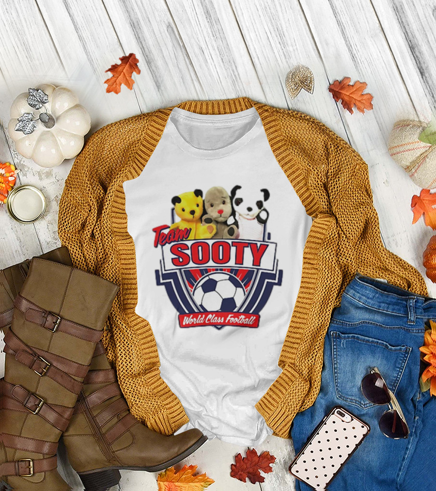 Team Sooty World Class Football Soccer Badge Trio T-Shirt