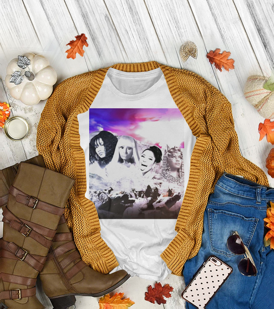 Kingkongkenn My Female Rap Mount Rushmore Nicki Minaj and Rihanna T-Shirt