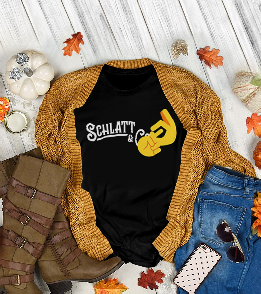 Schlatt and CO Hand Emoji Gesture T-Shirt