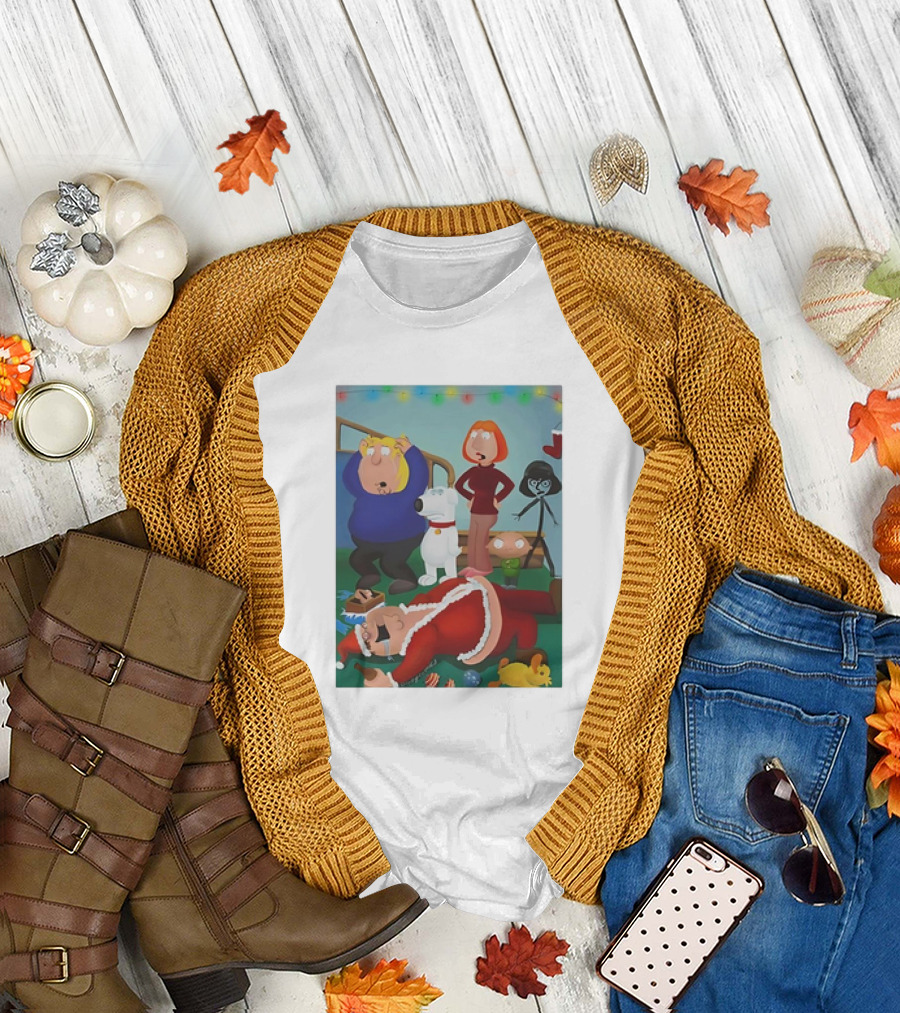Family Guy Christmas Doozy Comics Chaos Scene T-Shirt