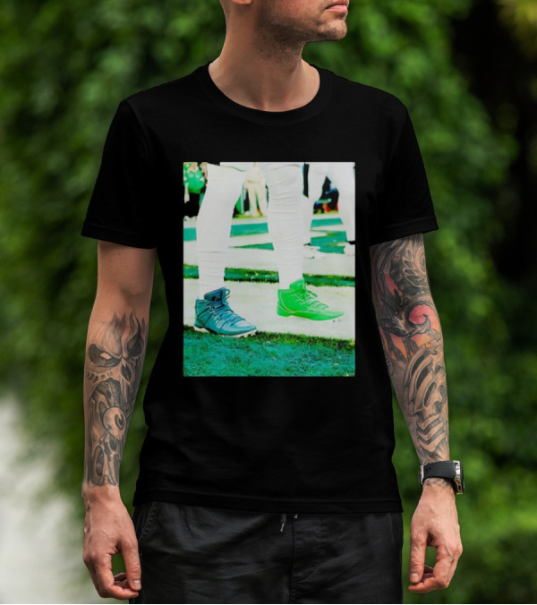 Jalen Two Shoes Colorful Football Footwear Return T-Shirt
