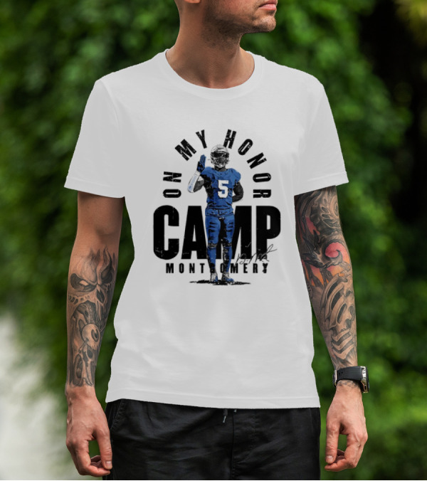 On My Honor Camp Montgomery David Montgomery Signature 5 Football Player T-Shirt