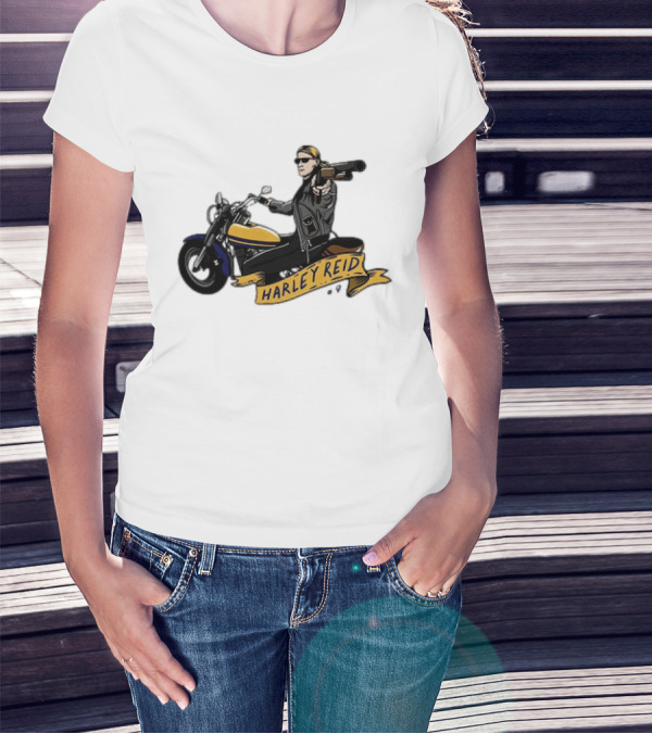 Harley Reid AFL West Coast Eagles Motorcycle Cartoon T-Shirt