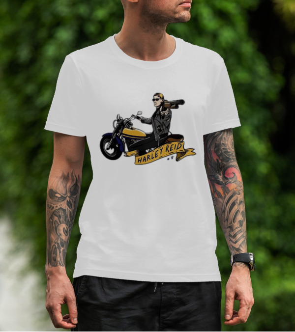 Harley Reid AFL West Coast Eagles Motorcycle Cartoon T-Shirt
