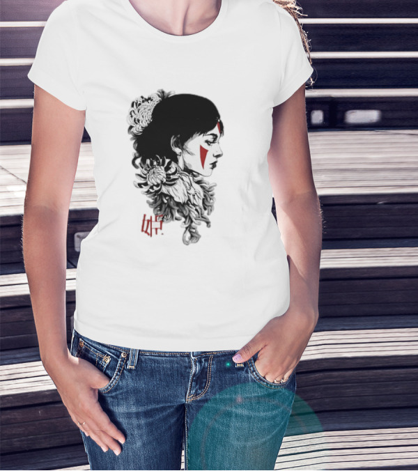 Princess Mononoke San Chrysanthemum Japanese Kanji T-Shirt