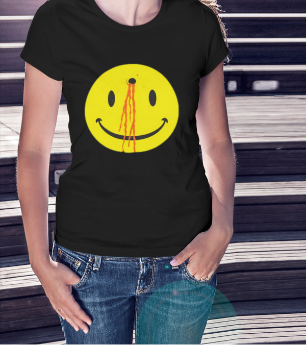 Wild Oats Shot Smiley Face Grunge T-Shirt