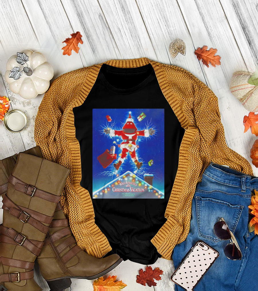 WKU Athletics Christmas Vacation Funny Santa Character on Rooftop with Presents T-Shirt