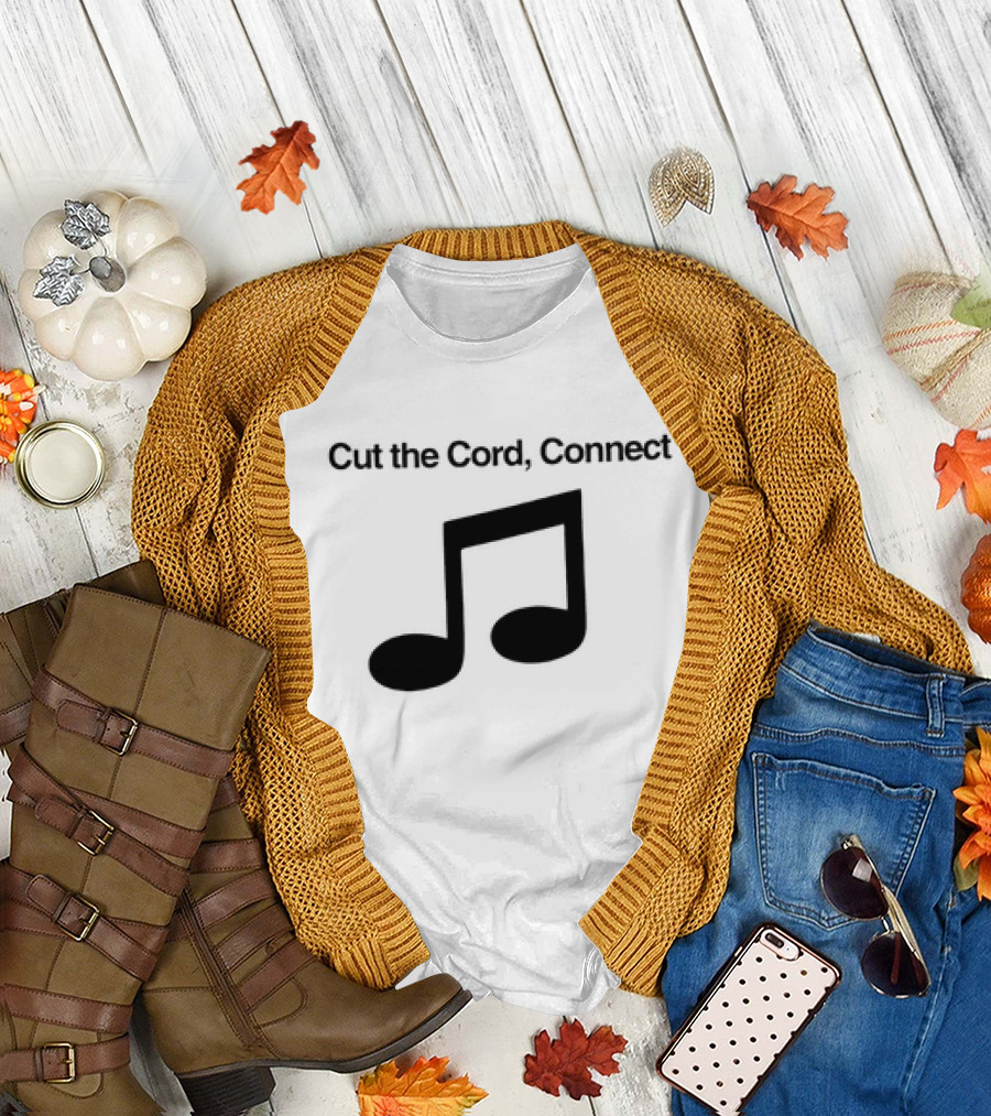 Cut the Cord Connect Musical Note T-Shirt