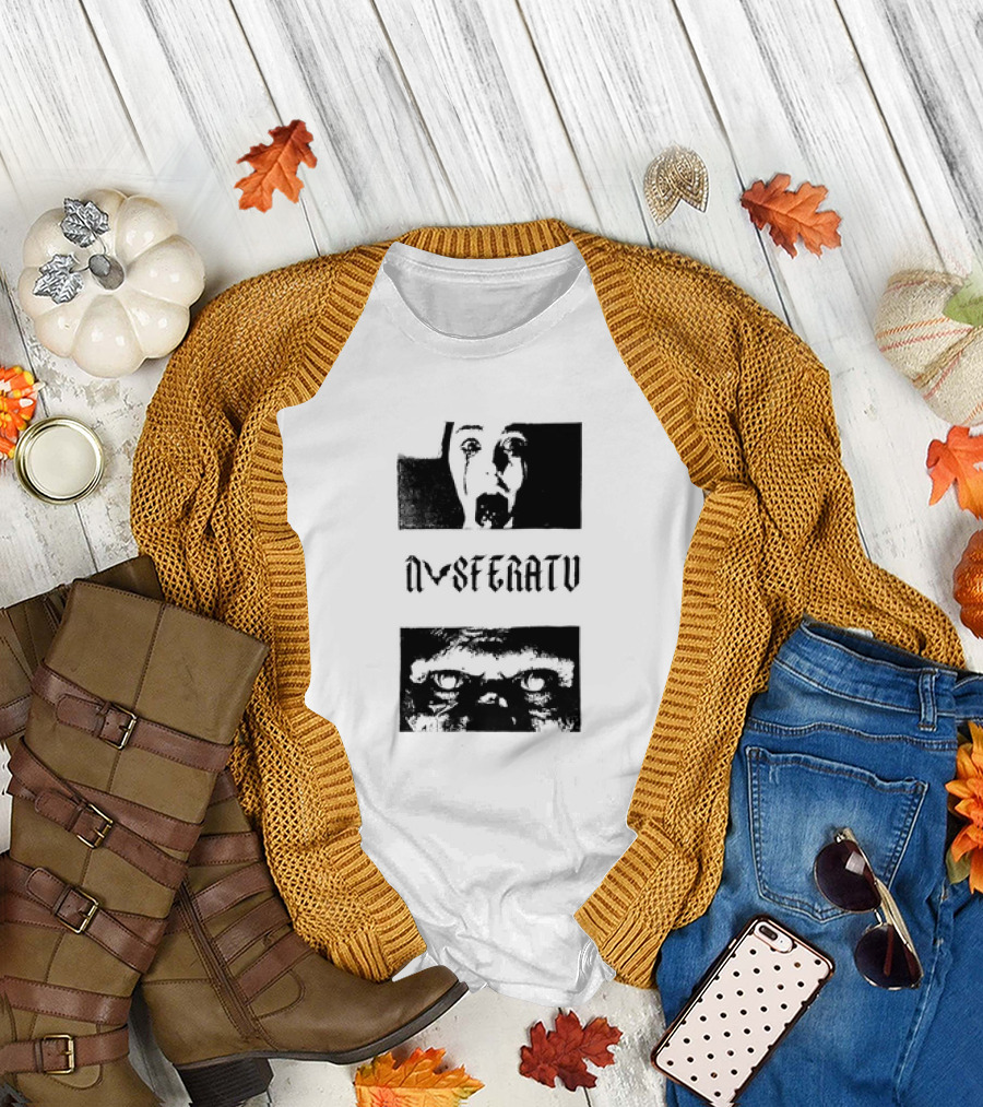 Nosferatu Classic Horror Vampire Face and Eyes T-Shirt