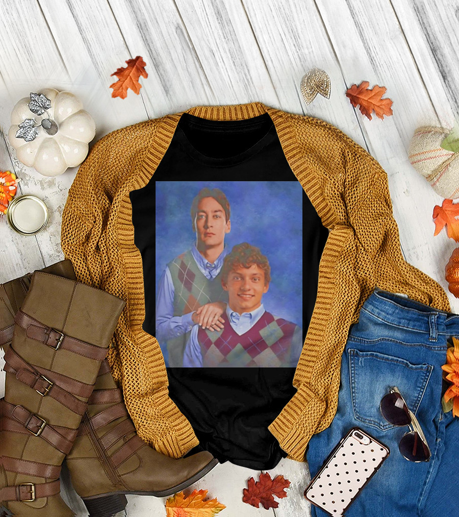 Step Brothers George Russell and Kimi Antonelli in Argyle Sweaters T-Shirt