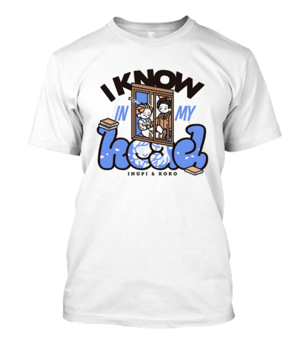 I Know In My Head Inupi And Koko Peeking Through Window With Books T-Shirt