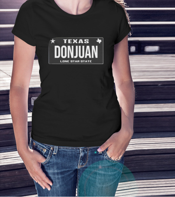 Texas Donjuan Lone Star State License Plate T-Shirt