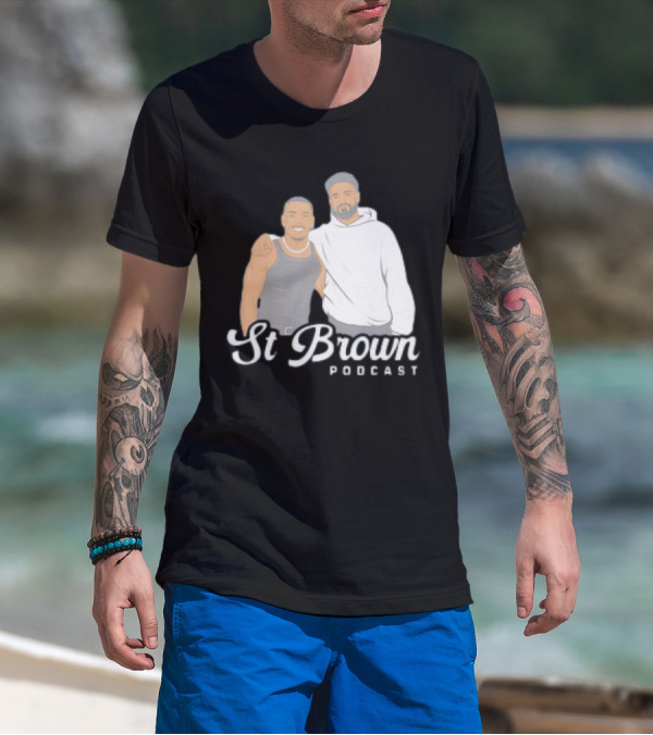St Brown Podcast Cartoon T-Shirt