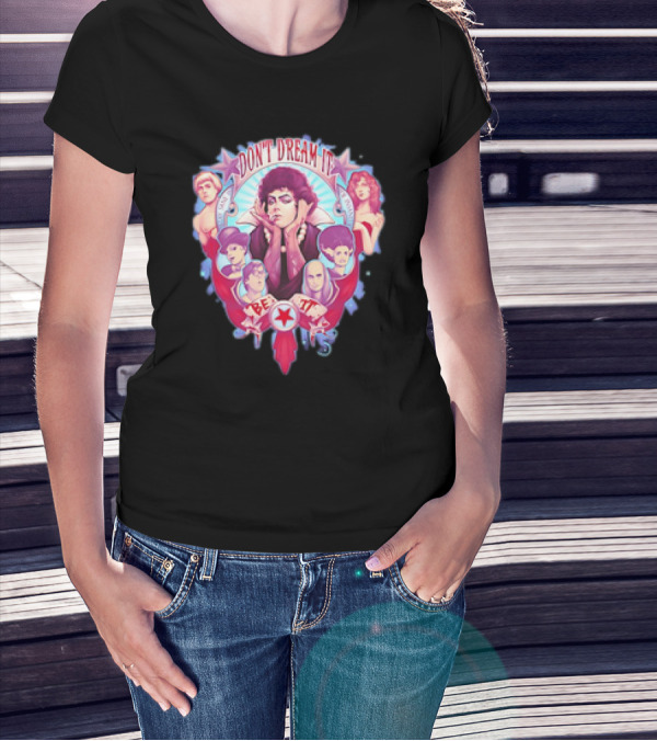 The Rocky Horror Picture Show Don't Dream It Be It Retro Character Collage T-Shirt