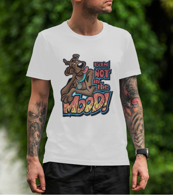 Scooby-Doo I Am Not In The Mood Flame Text T-Shirt