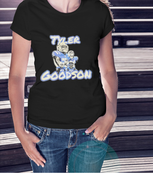 Tyler Goodson Indianapolis Colts Player Collage Football T-Shirt