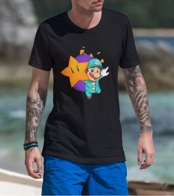 Mario With Squid Game 456 Star Fusion T-Shirt