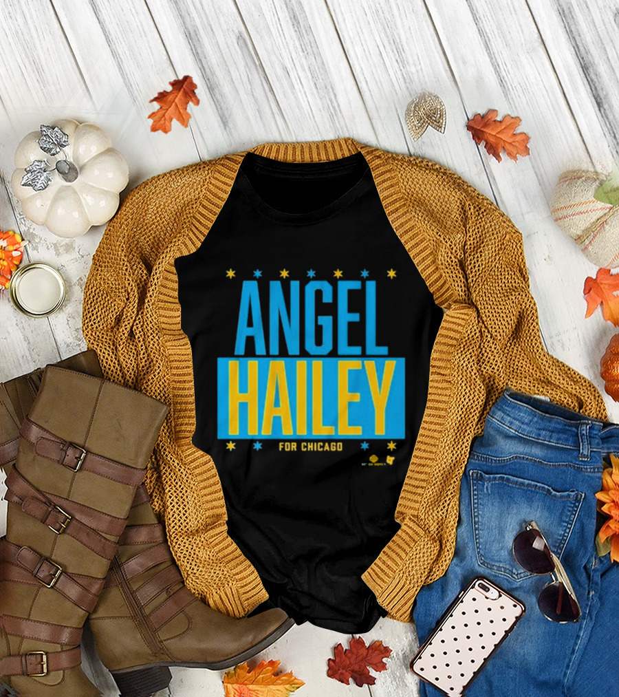 Angel Hailey For Chicago Basketball Stars Blue Yellow T-Shirt