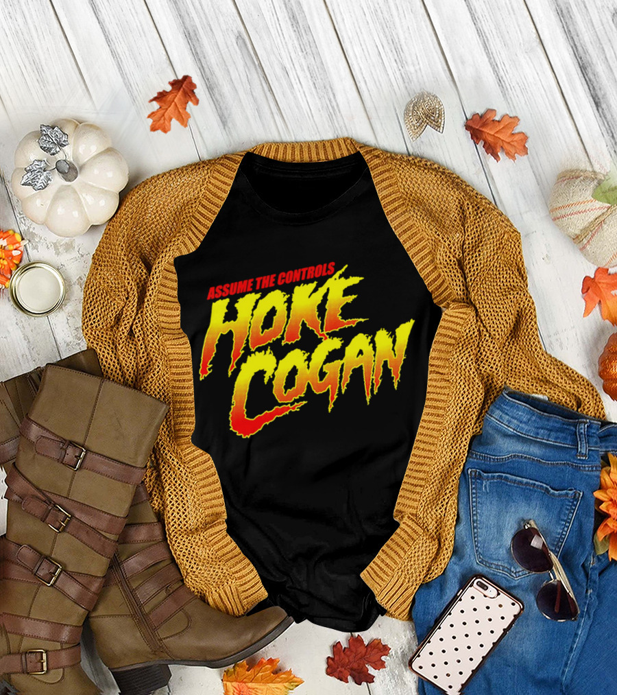 Assume the Controls Hoke Cogan Retro Style Bold Text Influence T-Shirt