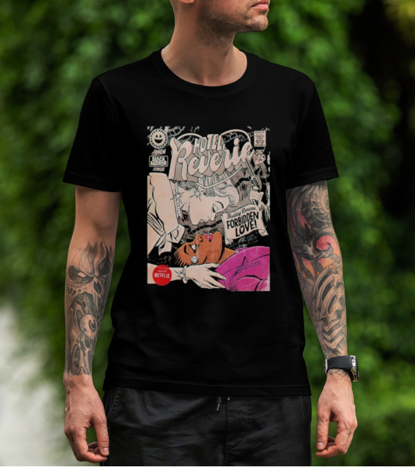 Black Mirror Comics Hotel Reverie Budding Romance Forbidden Love 2025 By Butcher Billy Netflix T-Shirt