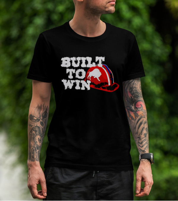 Built To Win Buffalo Bills Helmet Logo T-Shirt