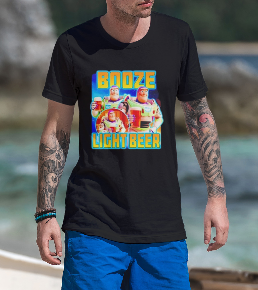 Buzz Lightyear Booze Light Beer Toy Story Parody T-Shirt