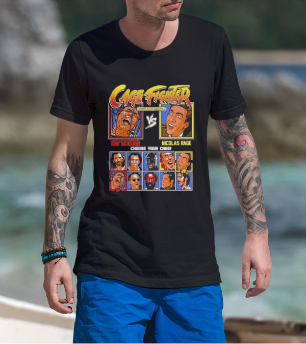 Cage Fighter Console Tour Edition Not The Bees Vs Nicolas Rage Choose Your Cage T-Shirt